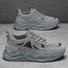 Hot Youth Men's Outdoor Work Safety Sneakers Man - New Breathable Mesh PU Shoes Viatu vya Kiume with Non-Slip & Wear-Resistant Rubber Sole for Urban Street Style