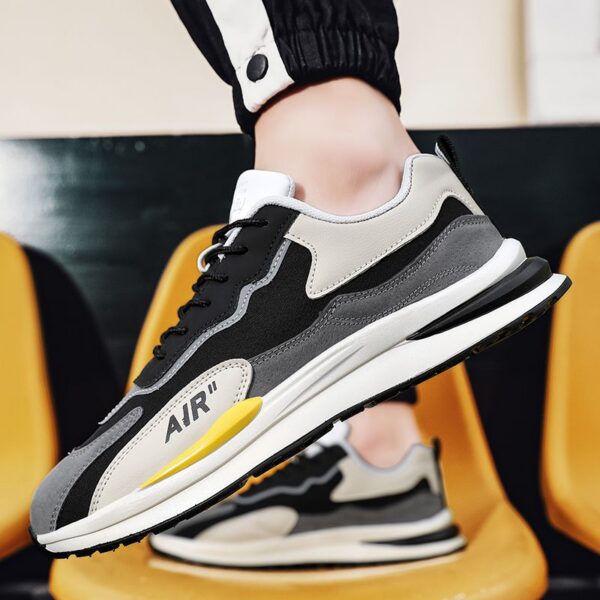 Hot New Men's Casual Sneakers Man - Black Waterproof & Non-Slip PU Leather Shoes Viatu vya Kiume with Wear-Resistant Rubber Sole for Urban Street Fashion