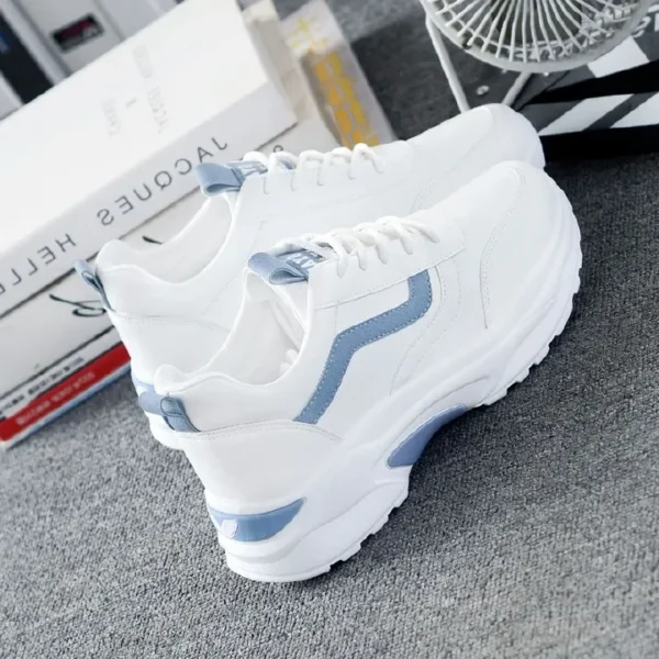 Viatu za Wanawake 2025 Kenya - Non-Slip Sports Shoes Rainy Season, Breathable Mesh Sneakers Students Daily Wear, Thick-Soled White for Rainy Mvua