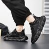 Hot Fashion Casual Sneakers Man - Breathable Non-Slip PU Leather & Mesh Shoes Viatu vya Kiume with Wear-Resistant Rubber Sole, Lace-Up for Urban Street Style