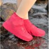 【2 Pairs】African Monsoon Essentials: 2.8mm Latex Overboots - Mud-Proof Rain Shoe Covers with 7-Level Anti-Slip Grip for Nairobi Flood Zones, Heavy-Duty Toe Armor in Vibrant Colors(FBK)(discount)