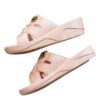 Heel 5CM  Women's High Heel Slippers - Thick Sole Soft Bottom Sandals for Summer Outdoor & Home Wear, Anti-Slip Comfortable Social Wedge Shoes for Moms